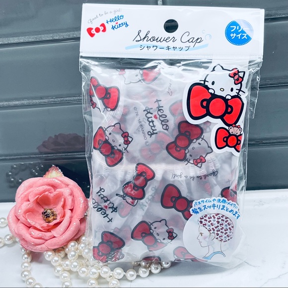 Sanrio Bath & Body New Daiso Sanrio Hello Kitty Shower Cap New In